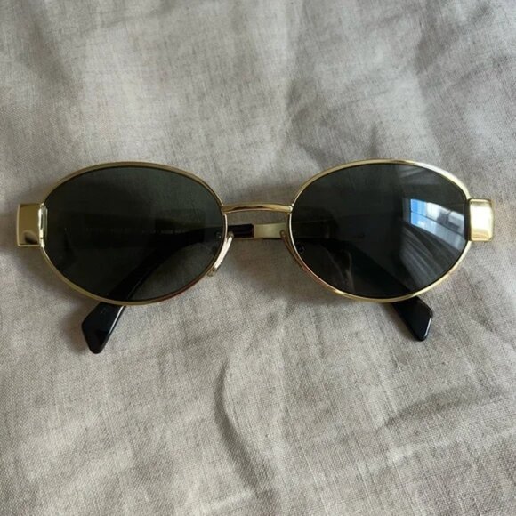 Celine Oval-frame gold-tone acetate Sunglasses - Picture 2 of 4